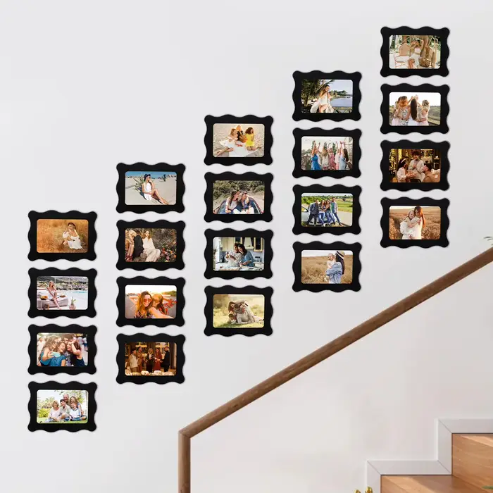 5 cadres photo en papier pour affichage mural