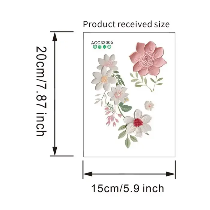 Autocollant mural interrupteur de belles fleurs