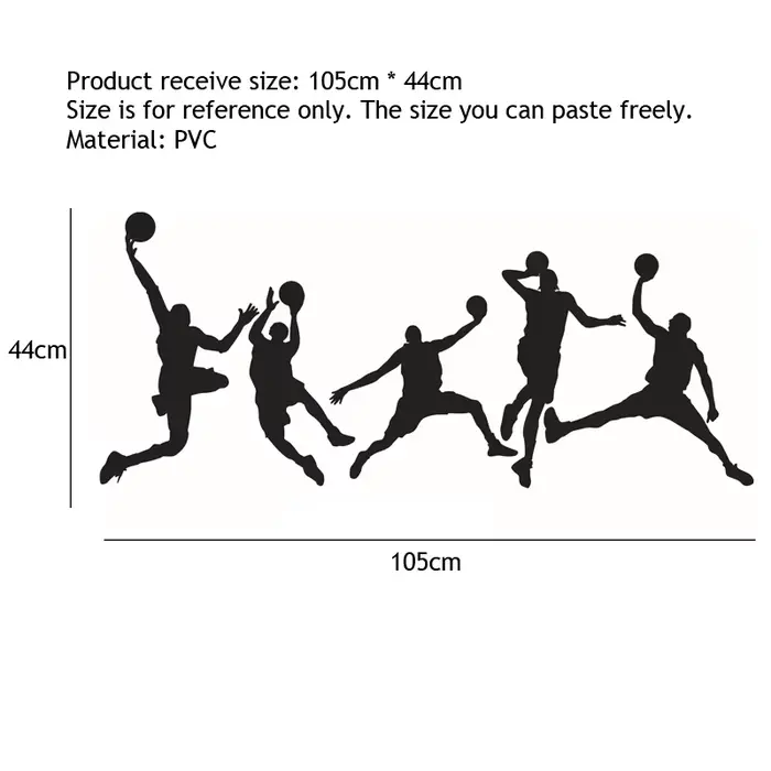 Autocollant mural créatif de basket-ball