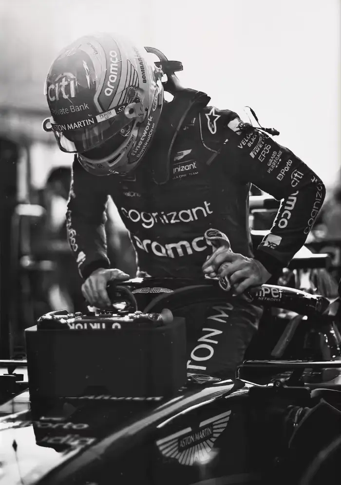 Affiche imprimée en noir et blanc de la série F1 Racing Driver, images sur toile pour la maison, déc