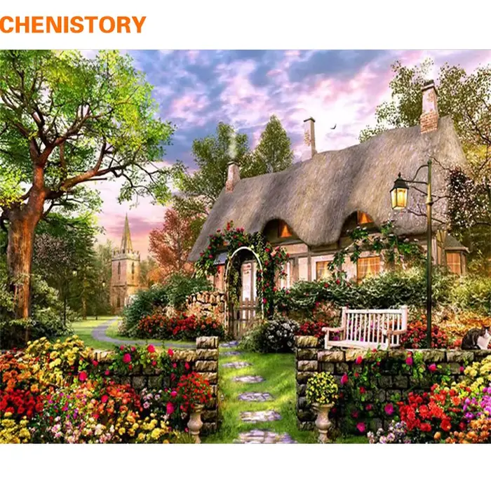CHENISTORY – peinture à l'huile acrylique avec numéros sans cadre 40x50