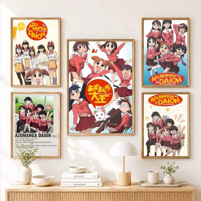 Affiches et impressions d'art de peinture calligraphique Azumanga Daioh, décoration d'intérieur, cadeaux d'art