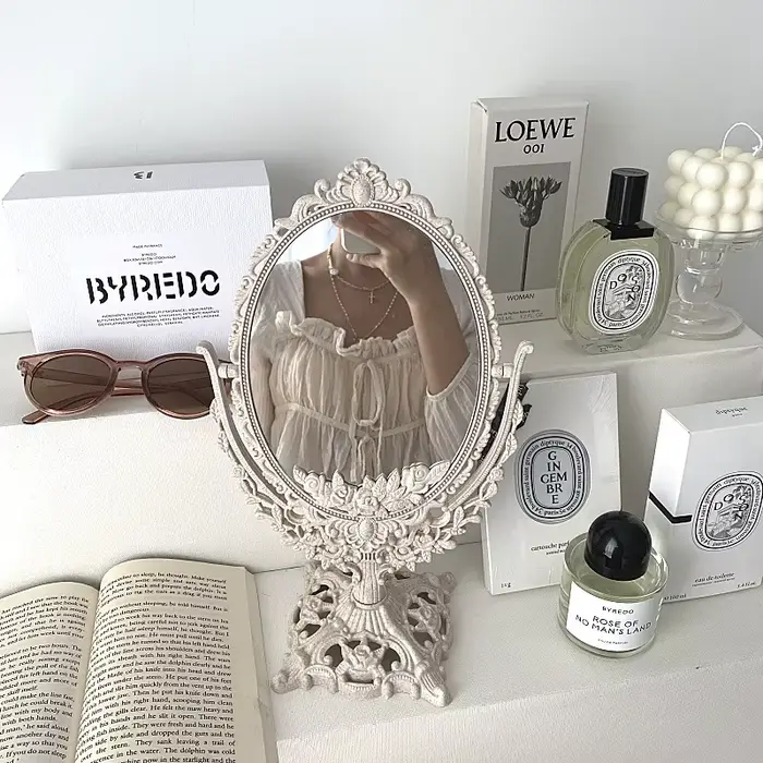 Miroir de conception florale pour la décoration de la maison