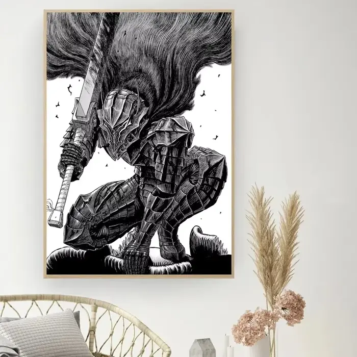 Berserk japonais Anime affiche bricolage Vintage film affiche mur Art peinture étude autocollants pe