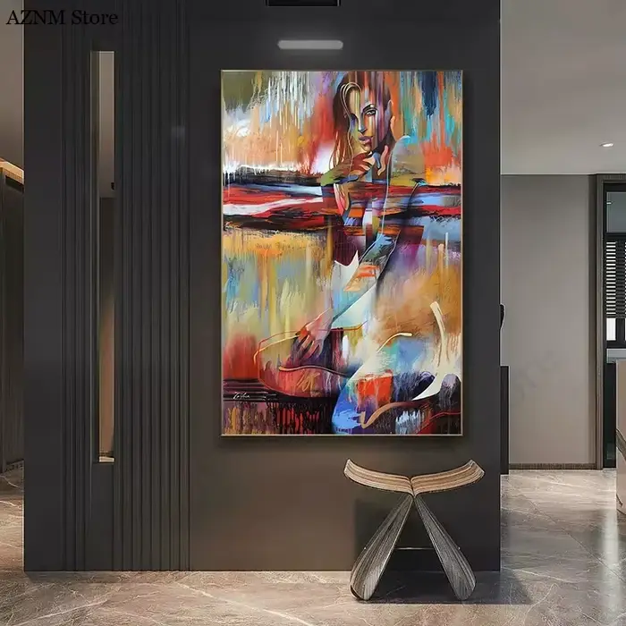 Affiche abstraite Sexy pour femme nue