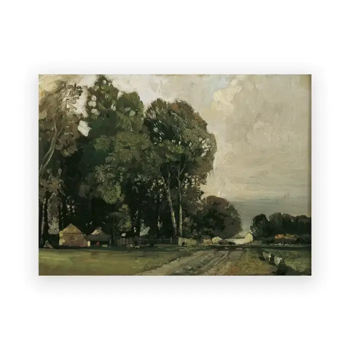 Peinture à l'huile de paysage naturel de campagne, imprimés sur toile, images d'art murales de ferme