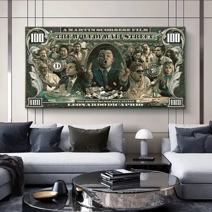 Toile de peinture Graffiti Street Money Art 100 Dollar