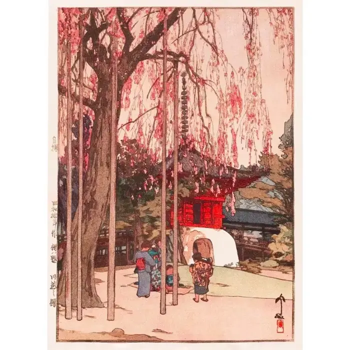Affiche traditionnelle japonaise rétro ukiyo-e, Illustration japonaise de Tokyo, peinture sur toile 