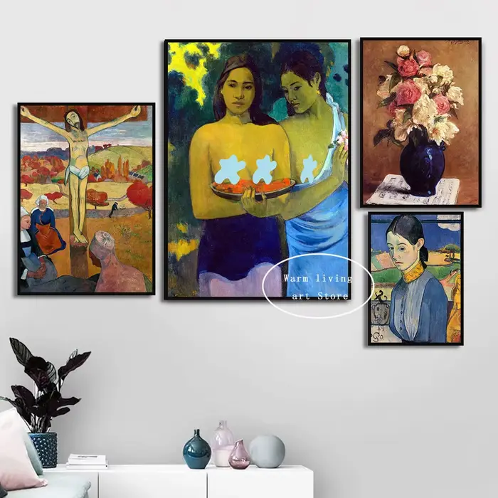 Peinture sur toile vintage Paul GauEcolFigure