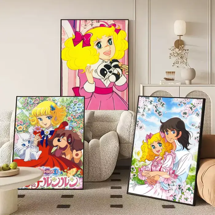 Dessin animé fille bonbons