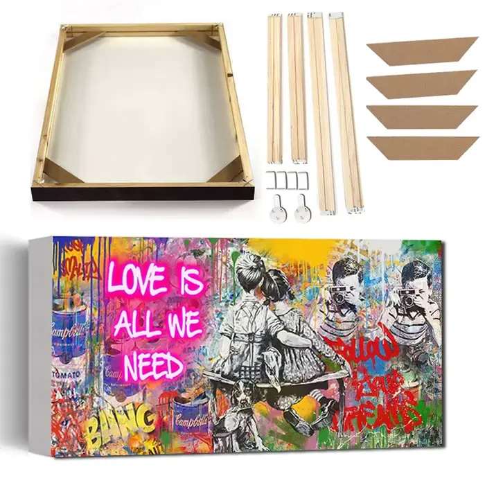 Affiche de Banksy avec cadre Street Graffiti Art