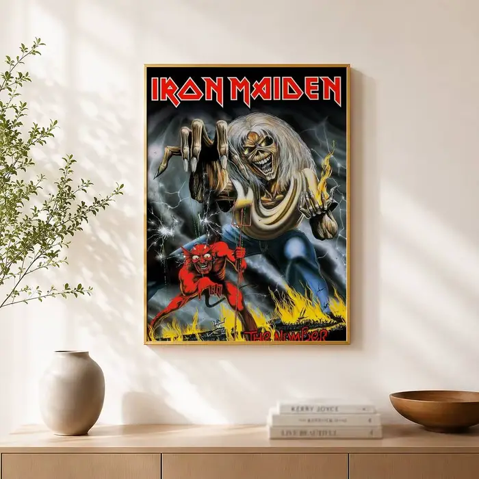 Affiche I-iron Maiden-s, affiches rétro de qualité HD, décoration murale pour la maison, autocollant