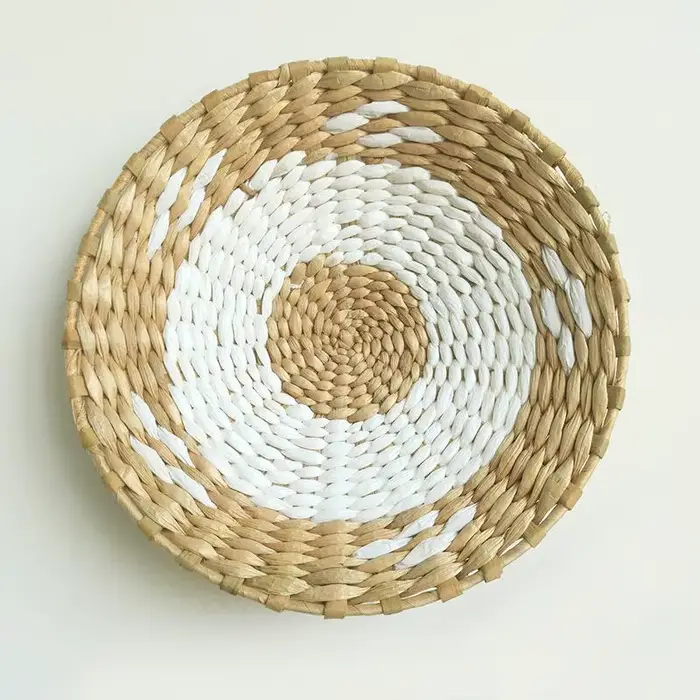 Combinaison de décoration murale créative de Style marocain, tissage d'herbe de rotin pour la décora