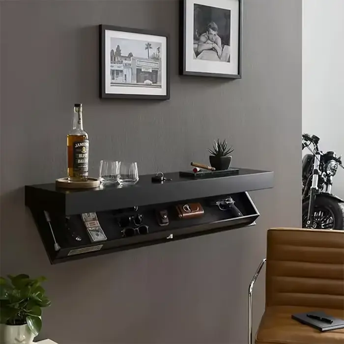 Étagère design de couleur unie avec compartiment Secret