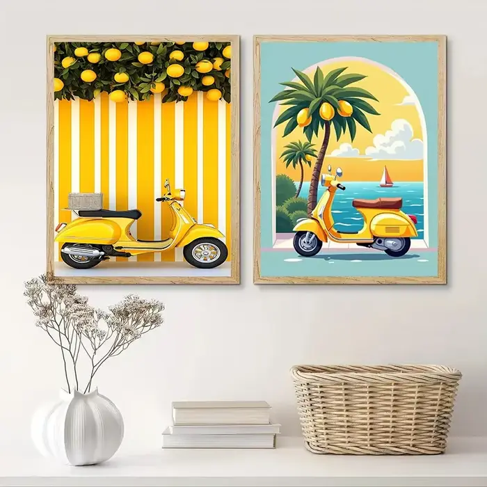 Peinture sur toile citron Orange fruits impression Aperol Spritz sur l'Amalfi Art mural italien pour salon cuisine décor