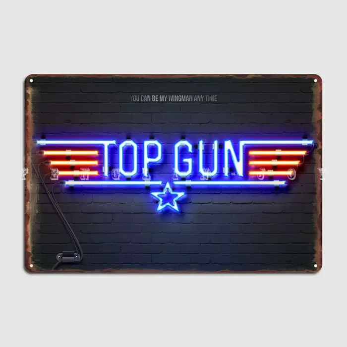 Top Gun affiche Plaque métallique Club Bar grotte décoration Plaques étain signe affiches