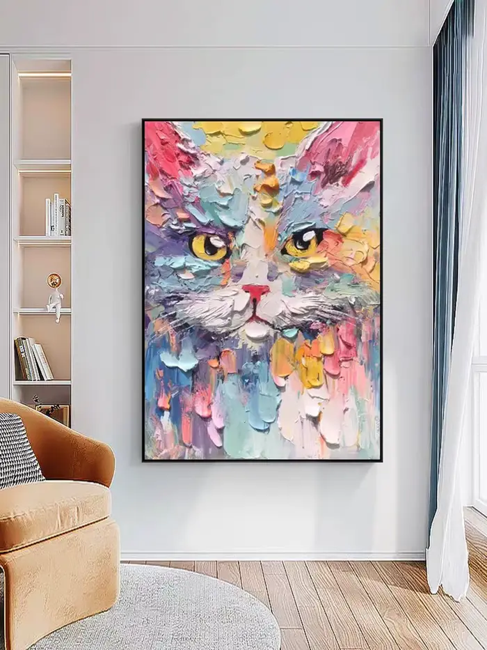 Peinture à l'huile sur toile peinte à la main