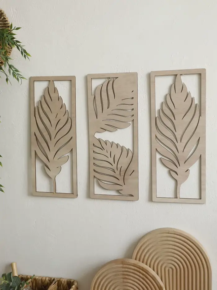 Décor mural d'art en bois bohème