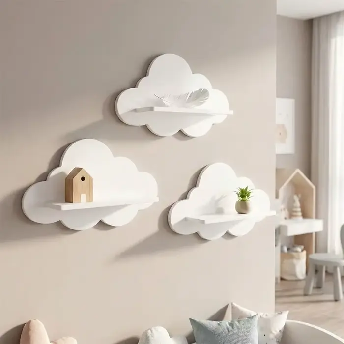 Étagère murale en bois de style moderne