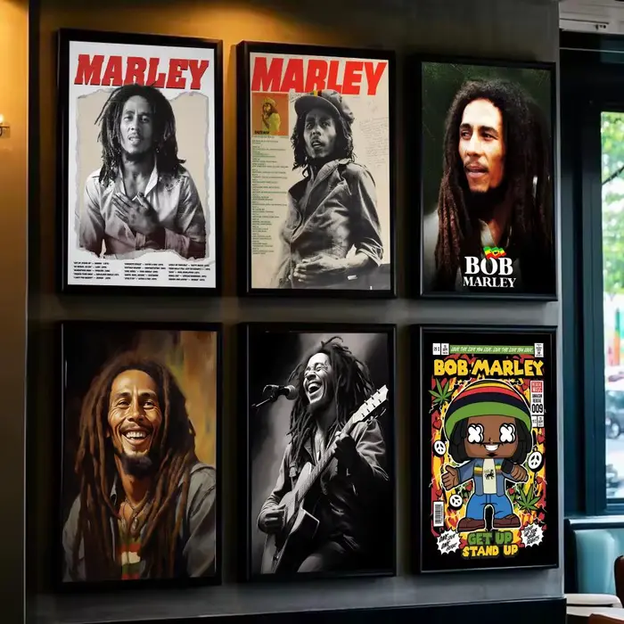Affiche de chanteur b-bob m-m-marley