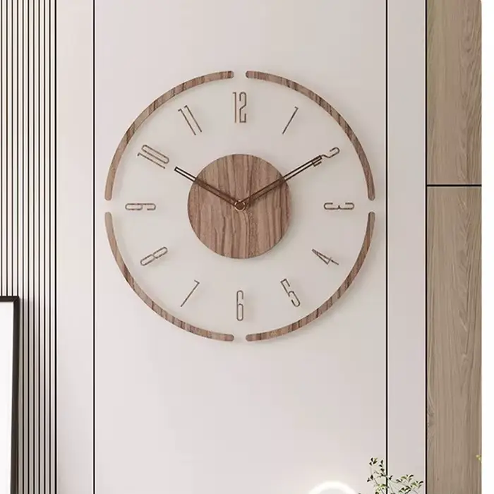 Horloge murale numérique flottante transparente créative