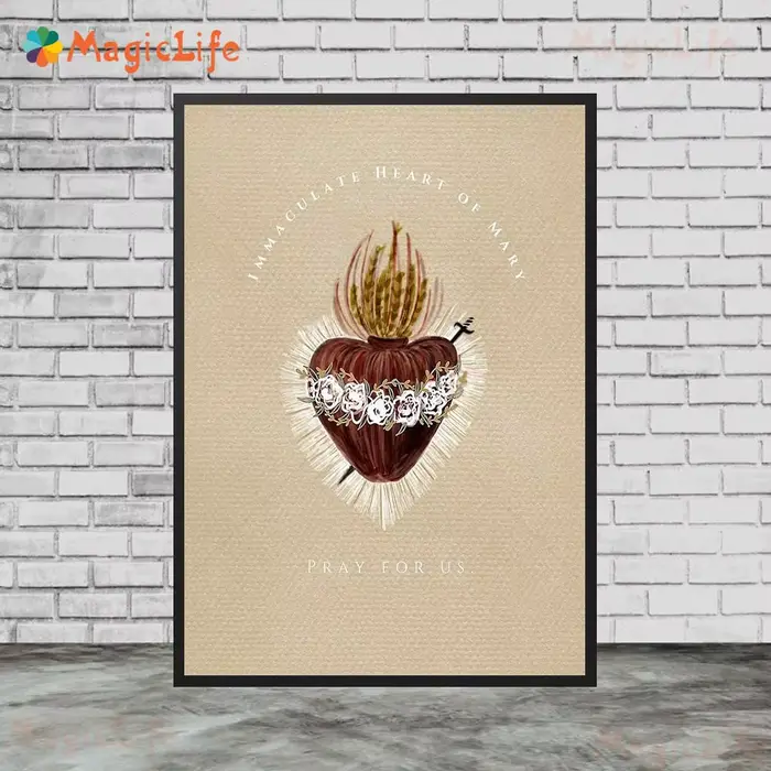 Affiches de la religion du Sacré-Cœur, Jésus, christianisme, peinture sur toile sans cadre, art mura