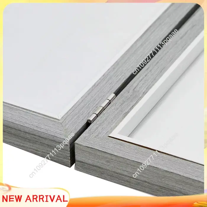 N84R – cadre Photo Double 4x6 pouces, gris rustique, pliable à charnière en bois, cadeaux de mariage