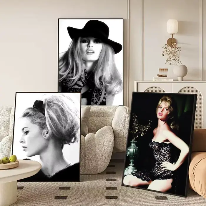 Pop chanteur B_Brigitte B_Bardot Magazine affiche décorative murale Art autocollants Mural Photo impression pour la maison salon couloir décor