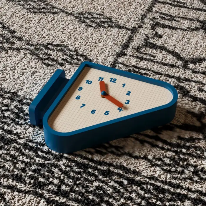 Horloge murale d'angle minimaliste triangulaire