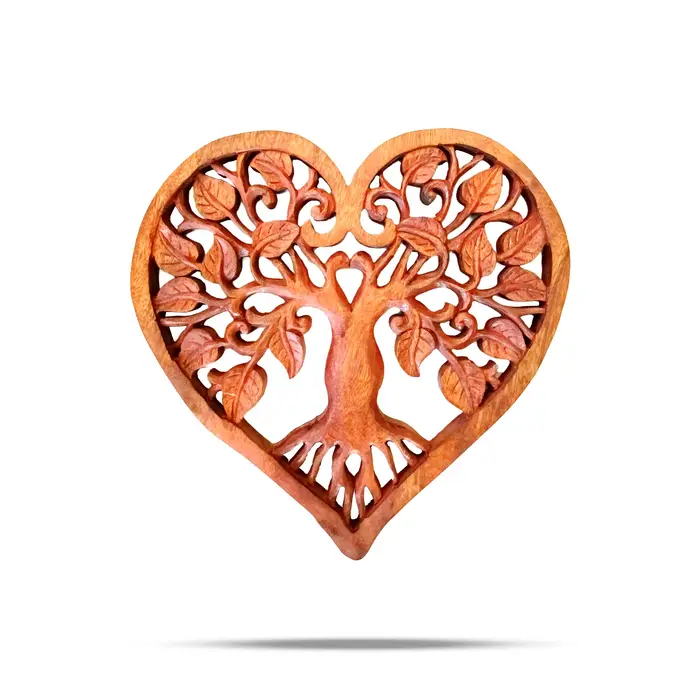 Heart Decorative Wooden Tree of Life Panel 30cm