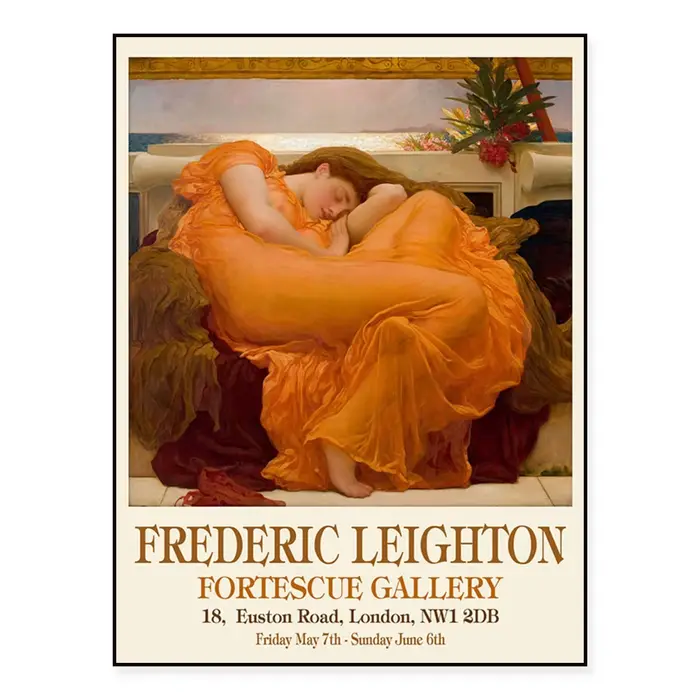 Affiche d'exposition de musée Orange, peinture Frederick Leighton