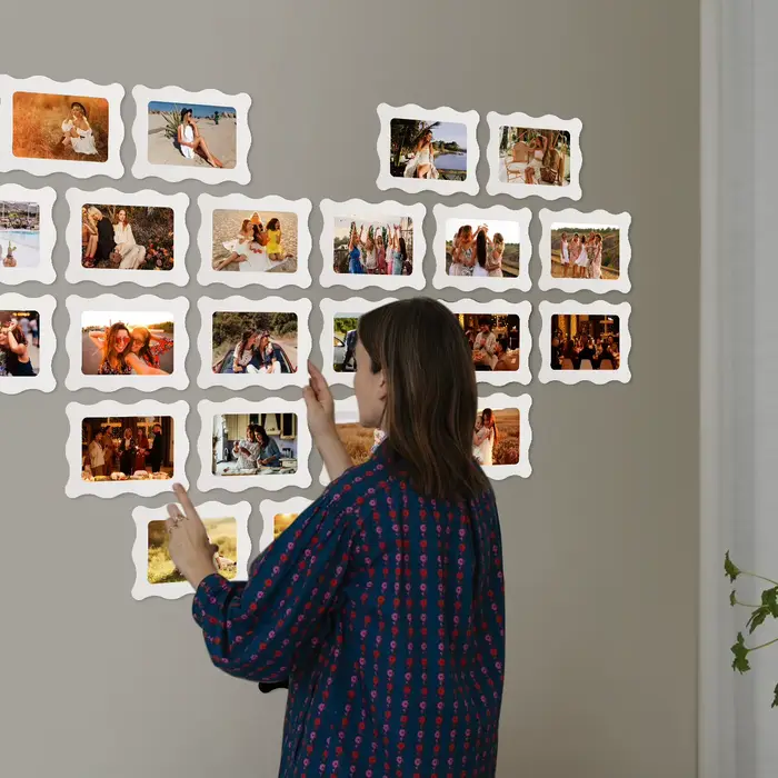 5 cadres photo en papier pour affichage mural