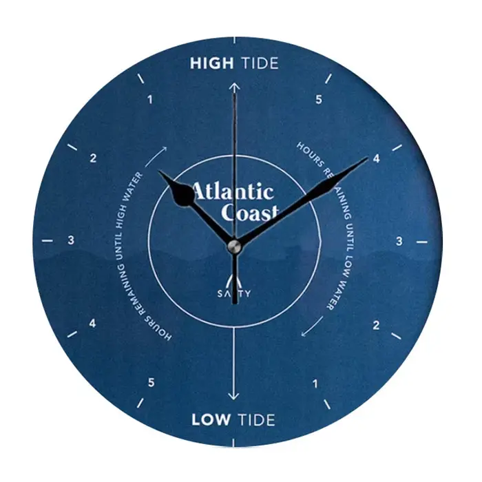 Horloges murales décoratives rustiques Beach Ocean Tide Time