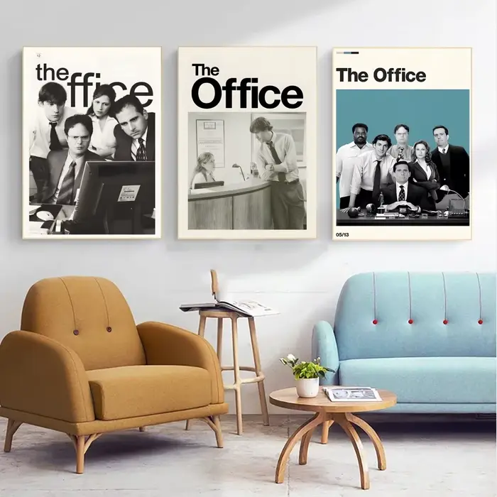Affiche murale American Tv The O-Office, autocollants muraux élégants et abordables pour dortoir, salon et chambre à coucher