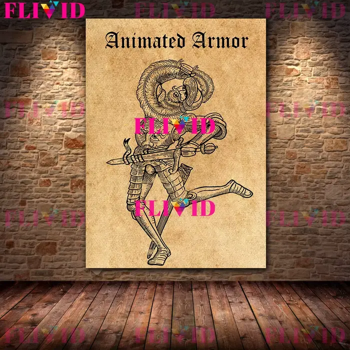 Peinture sur toile d'art mural Vintage The Monster Manual, catalogue de créature de démon mystérieux