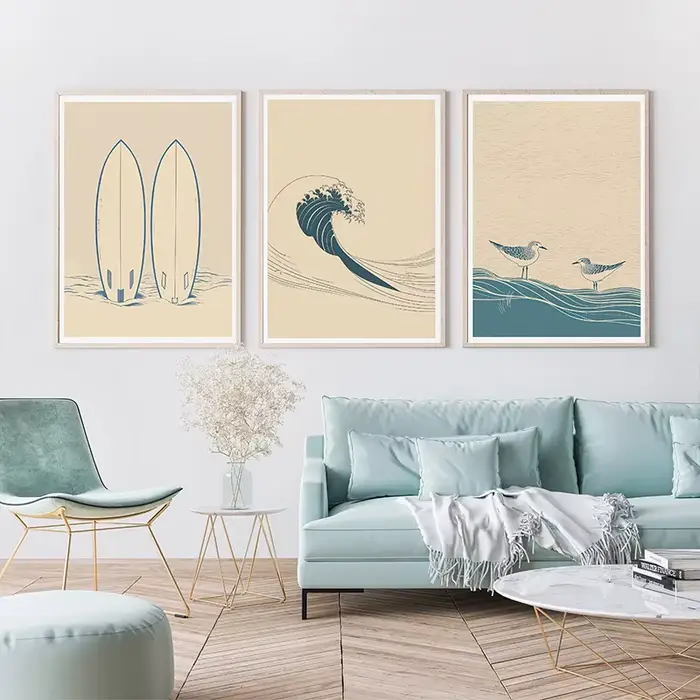 Affiches de Surf de mer Vintage