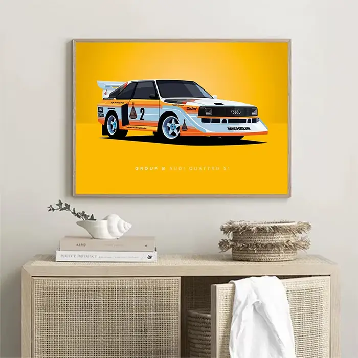 Peinture sur toile de voiture de course pour la décoration de la maison