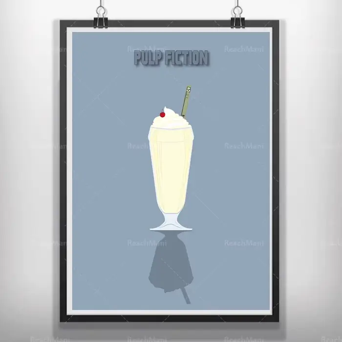Affiche imprimée de film minimaliste, Pulp Fiction, Film