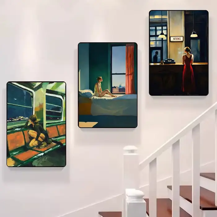 Tableau d'art mural sur toile E-Edward Hopper