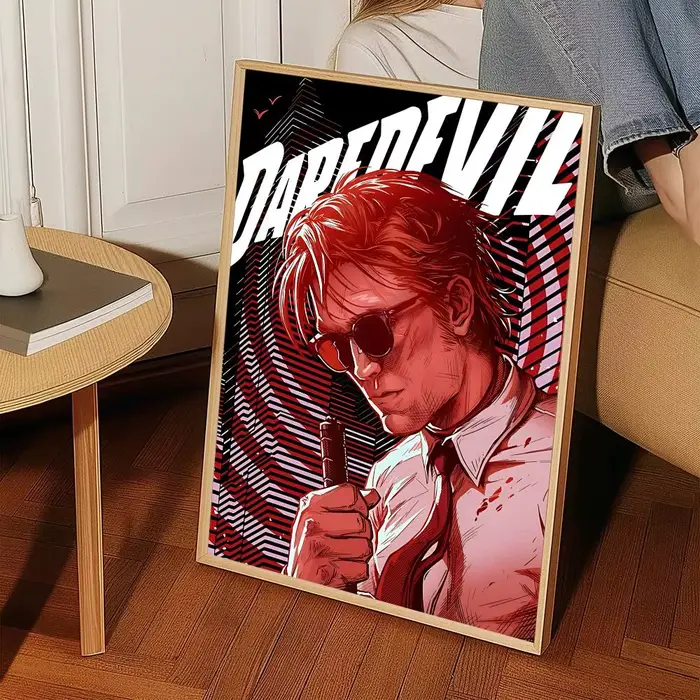 Affiche de film Cool Man D-Daredevil en papier blanc, décoration murale pour étude, salon, décoratio