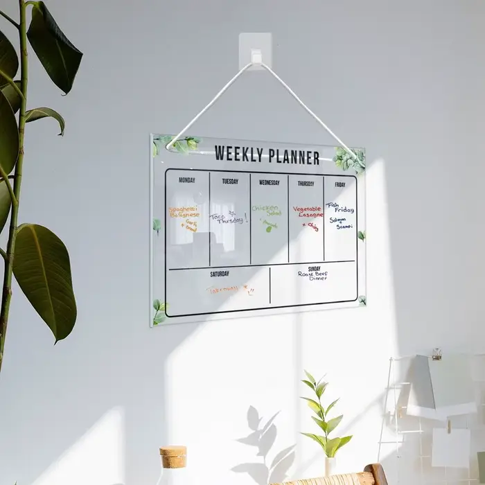 Tableau de messages effaçable avec 6 stylos
