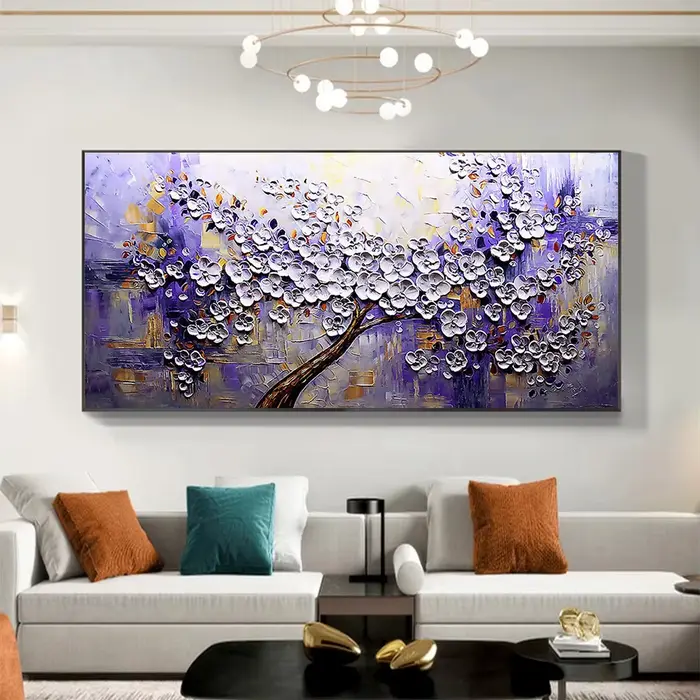 Peinture à l'huile de fleurs