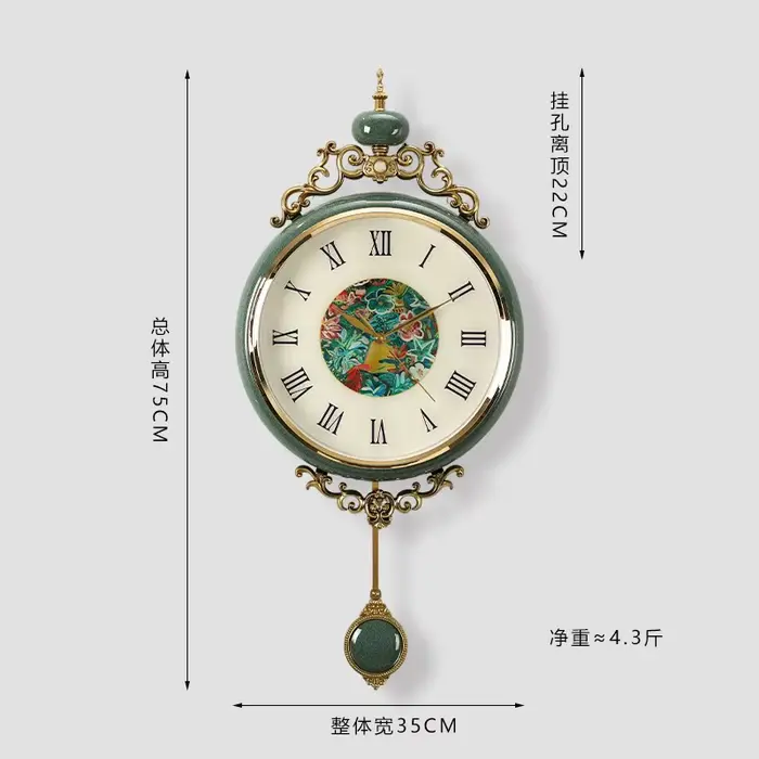 Horloges murales de luxe antiques, horloges murales esthétiques rétro à quartz, horloges murales art