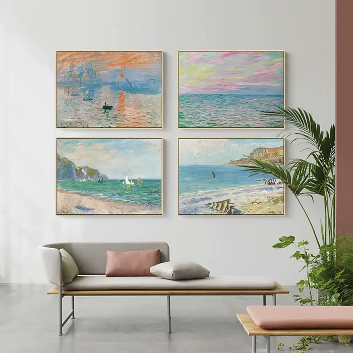 Peinture décorative moderne abstraite de Monet