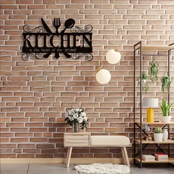 Décoration murale de cuisine en métal