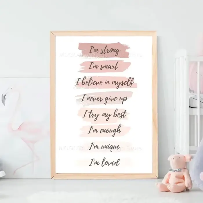Ballerine Alphabet numéro chaussures robe couronne papillon pépinière mur Art toile peinture affiche et impression photos fille chambre décor