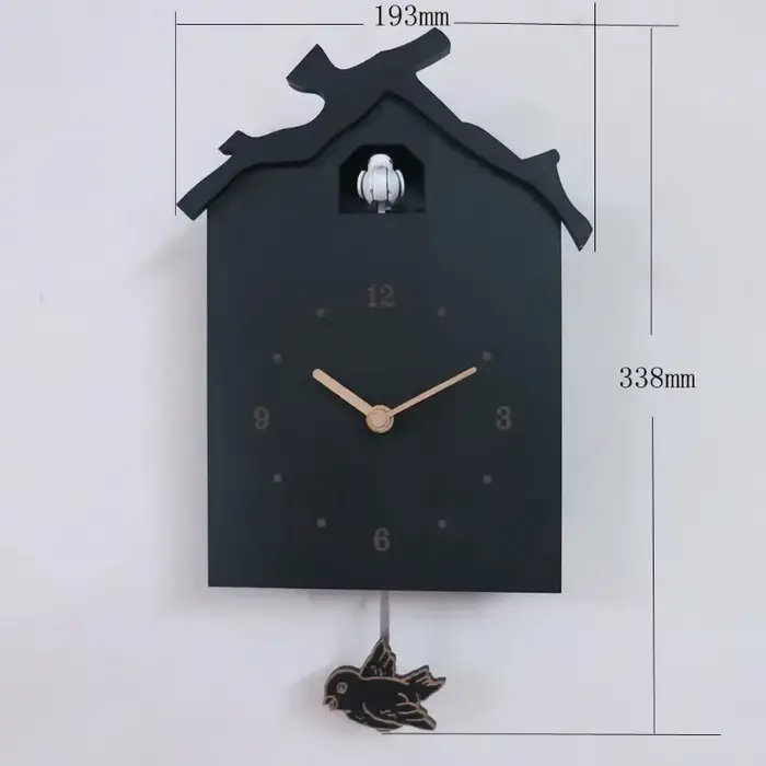 Horloge murale créative et élégante en forme de maison de coucou