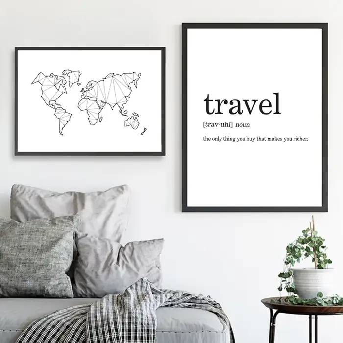 Affiches de tableau de destin de carte d'aéroport