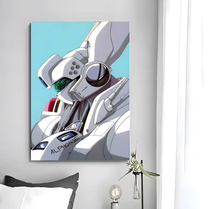Affiche de film Cyberpunk Anime P-Patlabor, autocollant artistique auto-adhésif en papier imperméabl