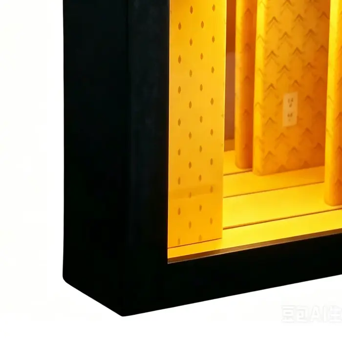 Cadre décoratif lumineux 3D effet miroir abysse pour bureau